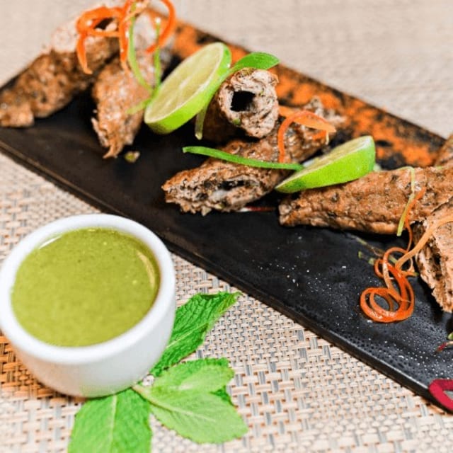 Pudina Seekh Kebab.